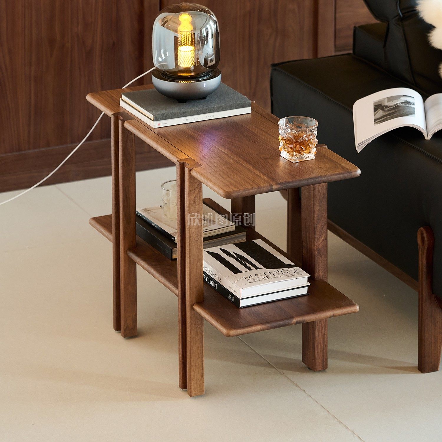 北美黑胡桃木实木边几客厅沙发边柜现代简约轻奢高级感角几小茶几,住宅家具,角几/边几,淘宝优惠券,粉丝福利购,淘宝优惠卷