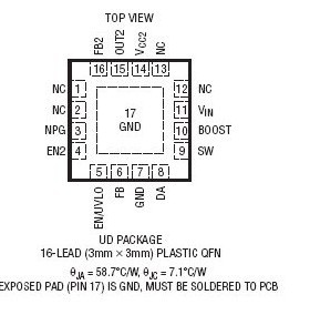 原装  LT3645EUD LT3645IUD LT3645现货QFN16
