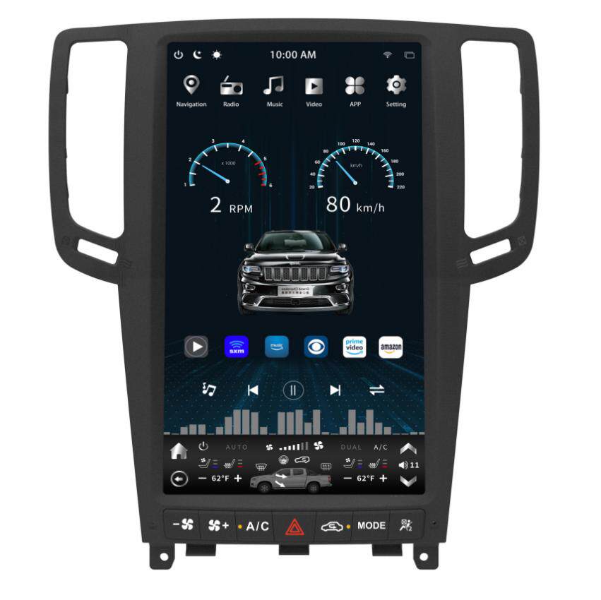 13.6寸适用英菲尼G35 G37 Q40 Q60安卓导航一体机八核内置Carplay