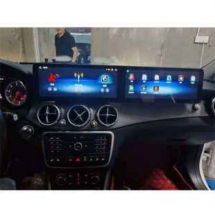 128G 12.3寸八核8 适用于奔驰GLA CLA双联屏安卓导航一体机12.3