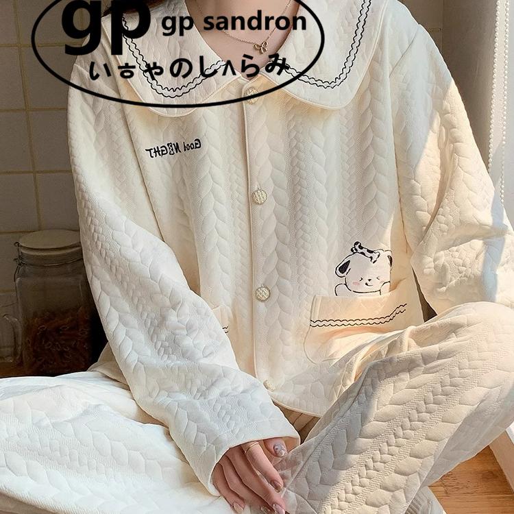 GPSandron空气棉夹层睡衣女套装