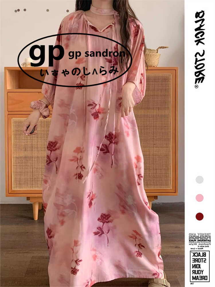 GPSandron法式连衣裙碎花居家