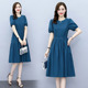 纯棉连衣裙女装 小个子洋气减龄收腰显瘦遮肚裙子 薄款 2025新款 夏季