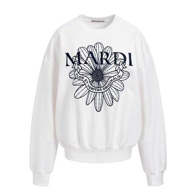 韩国Mardi卫衣明星同款潮牌小雏菊刺绣印花字母圆领秋冬外穿上衣
