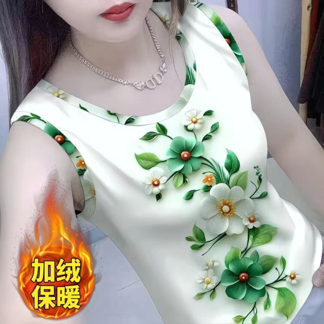 新款2025德绒保暖打底背心吊带