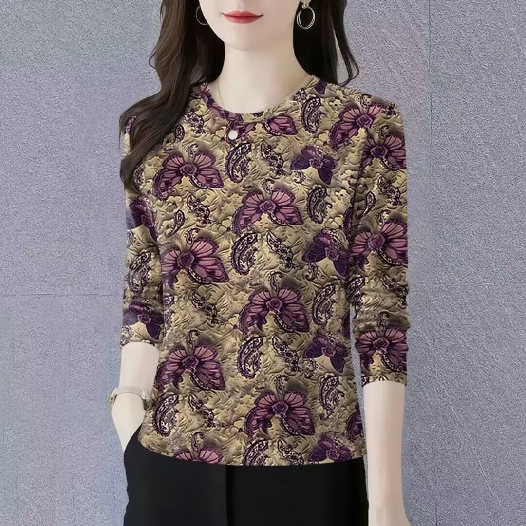 时尚妈妈装遮肚洋气T恤衫