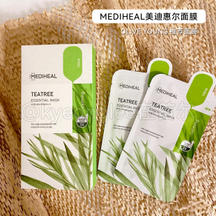 MEDIHEAL美迪惠尔茶树维稳面膜积雪草烟酰胺维他自然滋养水润提亮