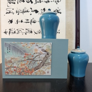 新款陶瓷茶叶罐双罐礼盒浮梁茶礼盒空礼盒中式风白茶绿茶红茶通用