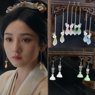 折腰宋祖儿小乔同款小花耳环古风甜美蝴蝶复古风清新耳饰中国风