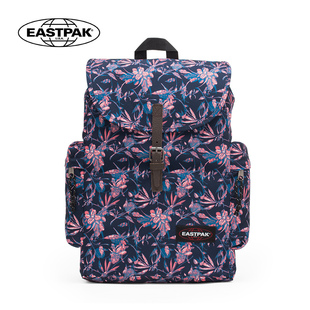 EASTPAK美系印花双肩包女时尚潮流碎花背包 翻盖式休闲背包书包女