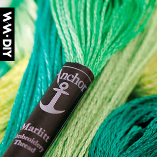 德国安卡anchor 刺绣线十字绣线 丝光绣线 纯色4股绣线 10米