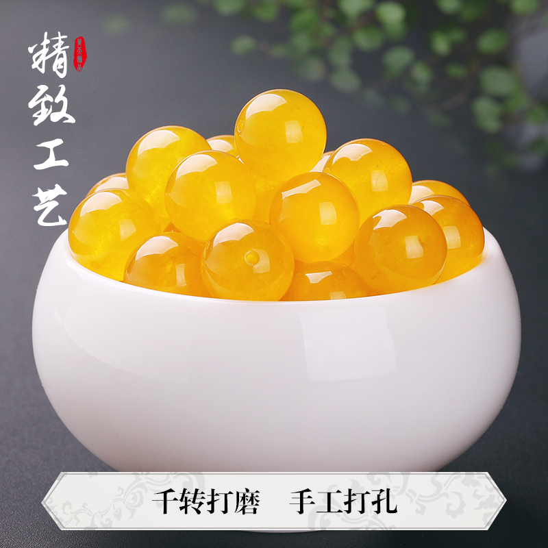 diy新疆和田戈壁玉串珠配饰
