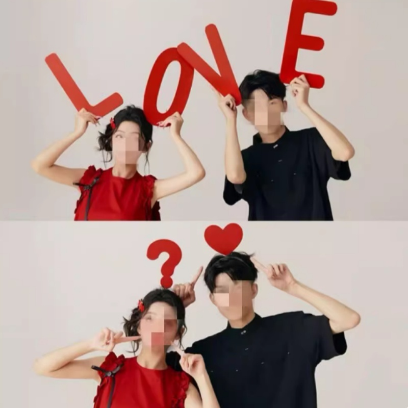 婚纱摄影拍照道具LOVE字母手举牌