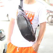 天天特价 超酷高档进口防冻加厚PU皮腰包鲨鱼包斜挎胸包单肩包