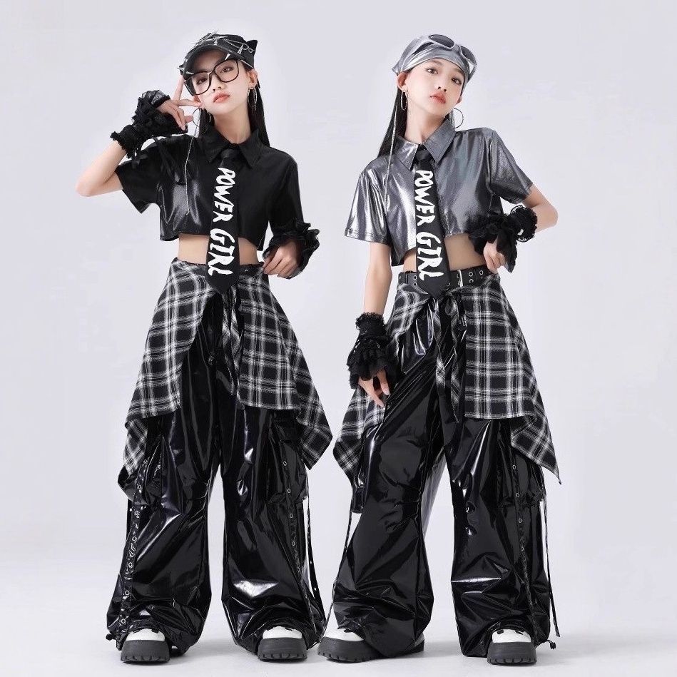 爵士舞女童服装时髦少儿女团舞台表演儿童炸街jazz街舞表演出潮服
