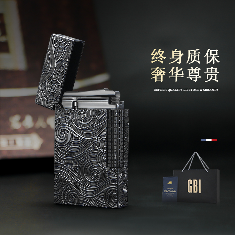英国大船GBI朗声打火机商务个性礼物充气式黄铜创意奢侈品送男友