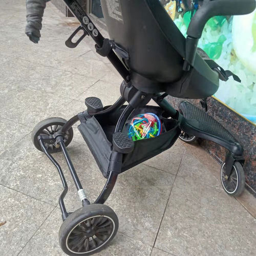 宝宝好推车卡扣式置物篮底兜配件