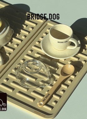 bridge dog 韩国bd进口硅胶沥水架 适配酷彩熊盘飞碟双耳子收纳架