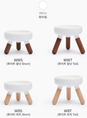 克拉宠物现货 韩国inherent宠物碗奥利奥深浅木头碗架 陶瓷碗组合