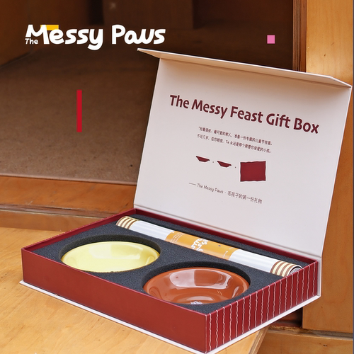 MessyPaws猫狗碗釉下彩陶瓷碗