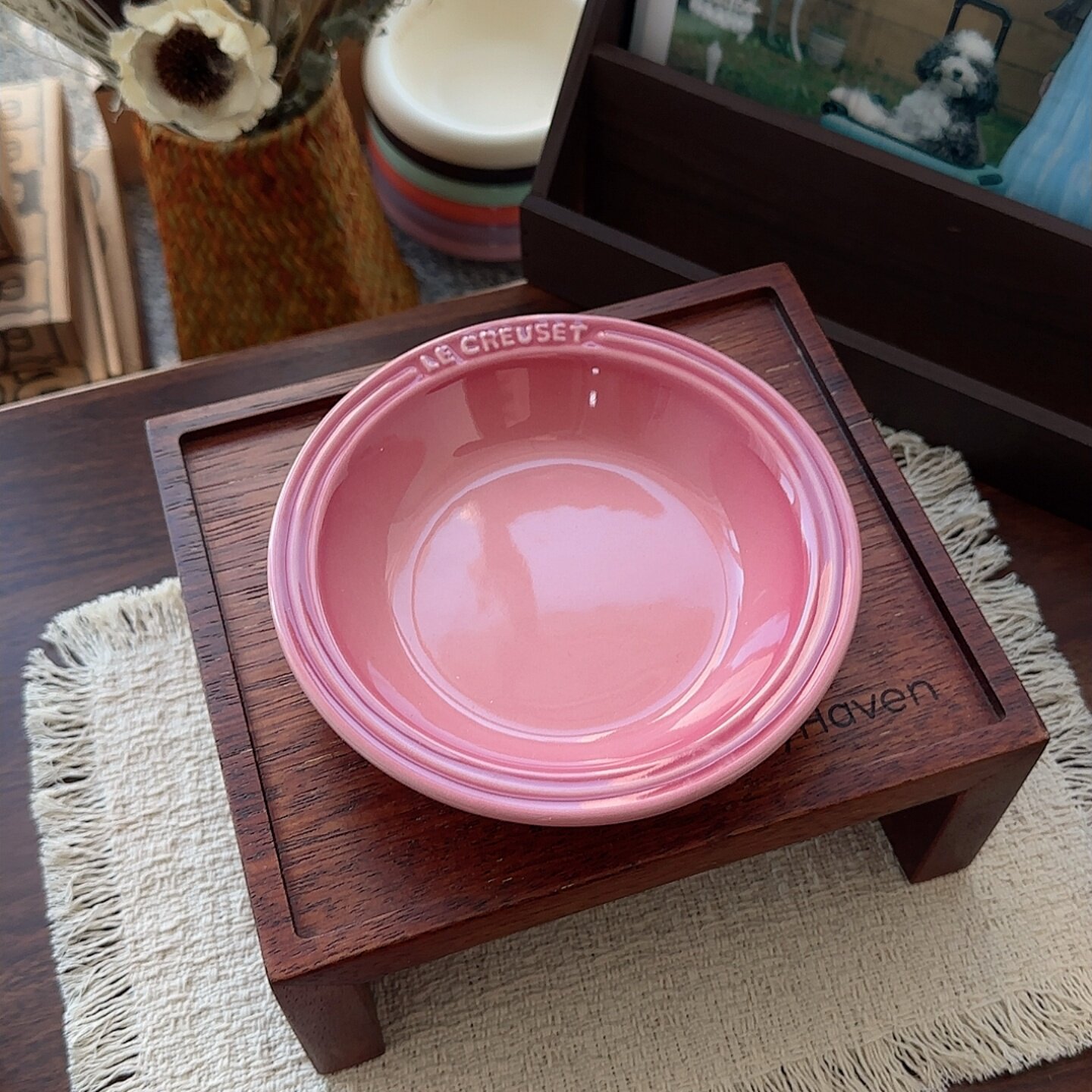 Joyhaven实木猫狗碗架防颈椎