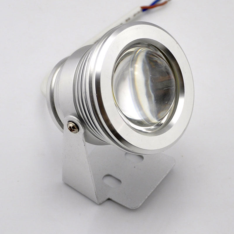 led水下灯水底灯防水12v七彩射灯鱼池水池喷泉变色景观泳池灯10w