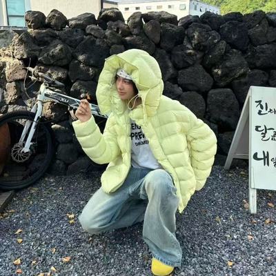 豌豆射手款90白鸭绒排骨羽绒服女