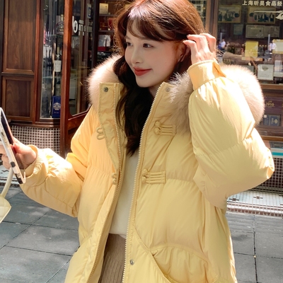 90绒羽绒服女款长款过膝