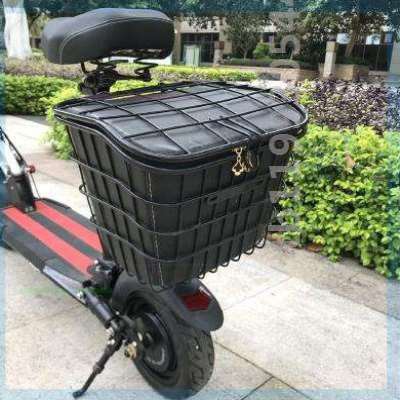 电动车后座置物电动n电瓶车后尾筐动滑板车后车筐代步车后置菜篮