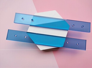 极速【贴标机零配件】机q械配件五金加J工件有机玻璃蓝色亚克力