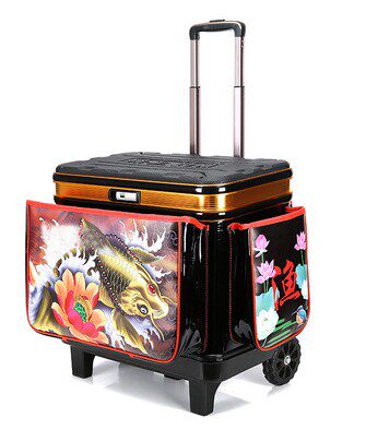 折叠拖车箱小拉杆钓露营护箱户外钓搬运椅拉车鱼渔具钓鱼u.