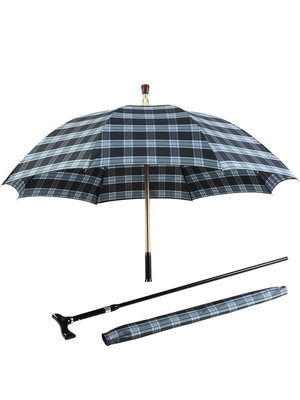 梵爵 加厚户外拐杖伞雨伞长柄可调节加固防滑登山老人礼品伞