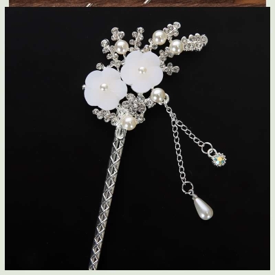 贵鲛人泪十里头饰东宫明制魏晋风头饰发冠流苏扶摇发簪簪子盘发步