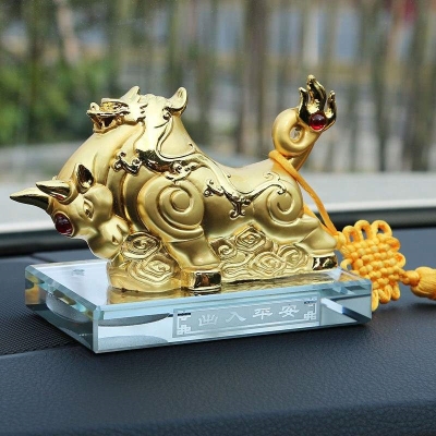 牛公仔摆件陶艺农场实用雕塑摆饰摆件大号招财牛假山陶瓷中式家居