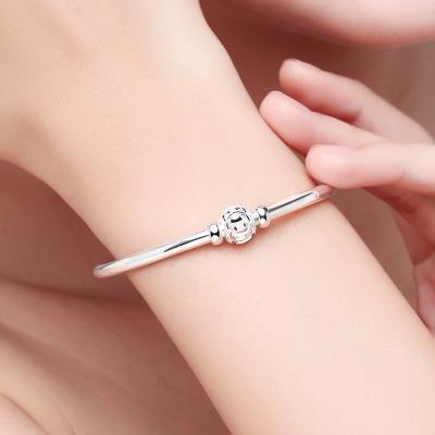 新转运珠925手镯女年轻款足银镯子银子百搭网红学生可调节白银品|ruв категории Украшения,ювелирные изделия, браслет - от Buy2taobao.com для оказания профессиональной услуги покупки агента Taobao