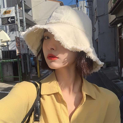 日系网红渔夫帽女士夏季薄款防晒遮阳帽遮脸韩版时尚百搭盆帽子潮