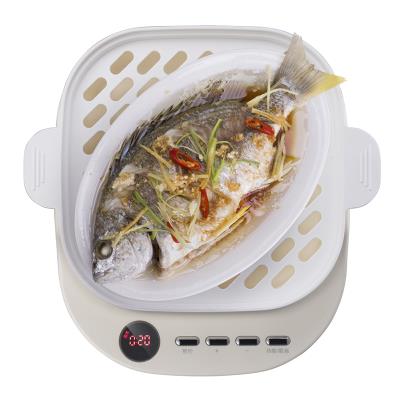 Double layer domestic steam pot, box, cage, steaming plate, multi-purpose cooking machine, square plate breakfast. Multiple functions of egg steamer