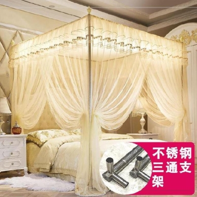 1米8床蚊帐家用1.8m粉色支架杆可1.5m蚊帐可传统简约1.2米床宿舍