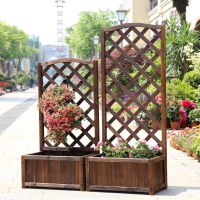 庭院花园别墅区花架爬藤架花网格户外庭院置物架菜园立式广场学校