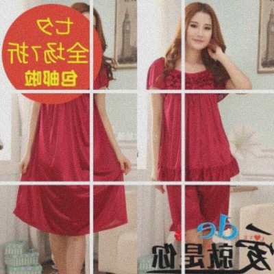 孕妇睡衣夏装薄款丝短袖哺乳期夏天产后月子服大码夏季喂奶套装