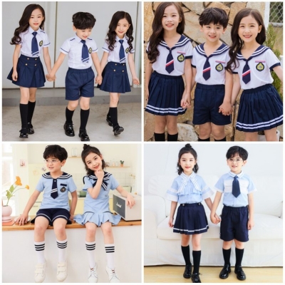 小学毕业照服装六年级班服长裙夏季女英伦风创意韩版