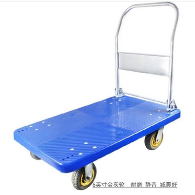 厂手动托盘搬运车大轮小小拉车折叠拉货车简易拖车多功能手拉车新