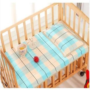 婴儿纯棉宝宝儿童凉席幼儿园儿童床加厚床单折叠夏季 老粗布凉席子