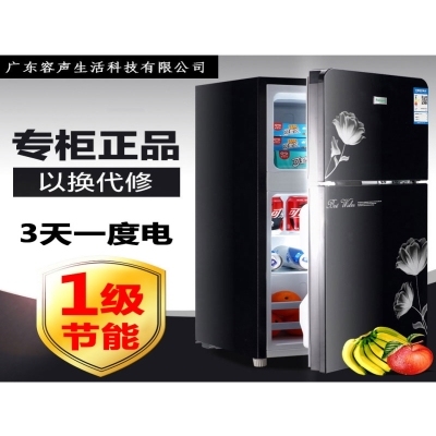 一级节能小冰箱家用小型冷藏冷冻柜租房宿舍用迷你省电静音双开门