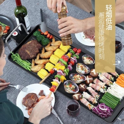 煎鱼鸳鸯电烤炉圆形电烤盘多功能家庭火锅烧烤两用家用涮烤锅煎。|ruв категории кухня/посуда, барбекю/выпечка утварь, барбекю печь/барбекю diy приборов, барбекю - от Buy2taobao.com для оказания профессиональной услуги покупки агента Taobao