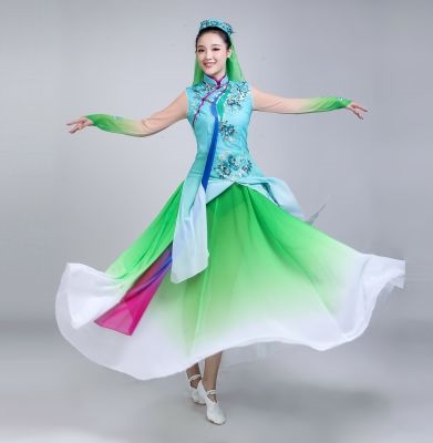 新新疆舞蹈演出服大摆裙少数民族表演服饰2020新款花花儿回族服装|msdalam kategori Butik wanita / wanita, pakaian/pakaian kebangsaan/peringkat pakaian, pakaian kebangsaan/pakaian - dari Buy2taobao.com untuk memberikan perkhidmatan ejen Taobao profesional membeli