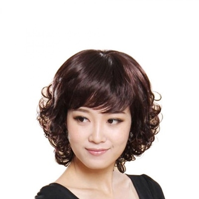 假发女短发中老年假头发送妈妈女士自然短卷发发丝全头套ss
