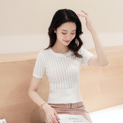 露脐上衣女夏季韩版小个子短袖性感短款针织修身紧身高腰小款t恤|ruв категории Женская одежда, футболка - от Buy2taobao.com для оказания профессиональной услуги покупки агента Taobao