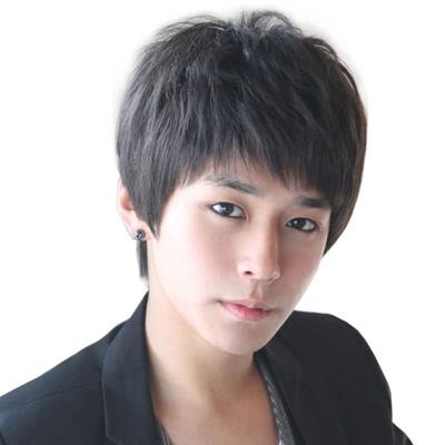 新款男士帅气假发假发男韩版真发头套短发真人发丝隐形无痕中分长