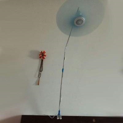 万向微风吊扇加粗折叠床头固定架支架小吊扇床上架子斜床头